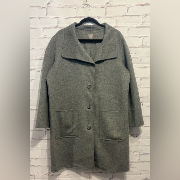J.Jill gray angora wool coat for women size large - Picture 1 of 7